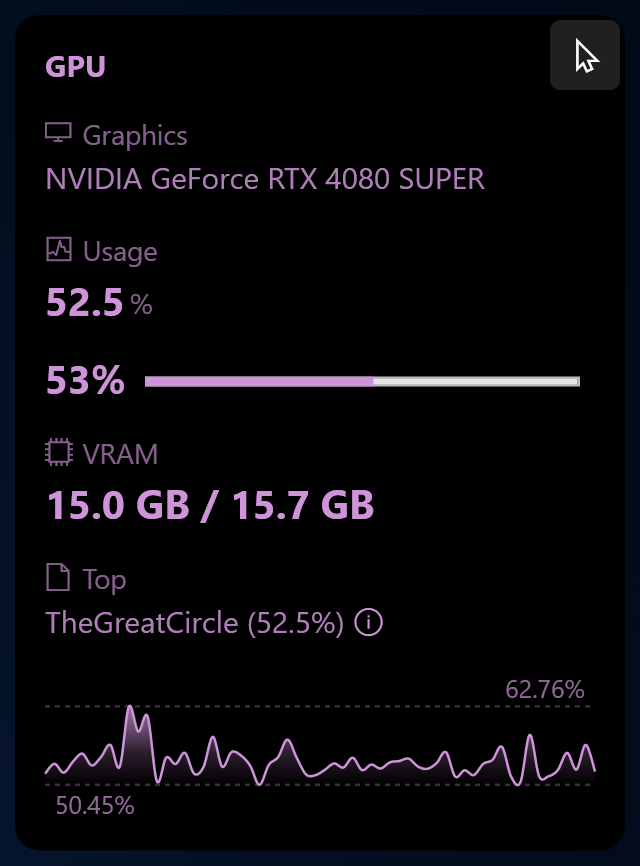 GPU widget screenshot